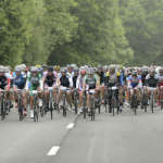 Le peloton lors de la course Pierre Le Bigaut