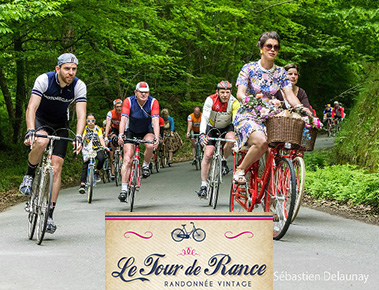 Photo affiche Tour de rance vintage à bicyclette