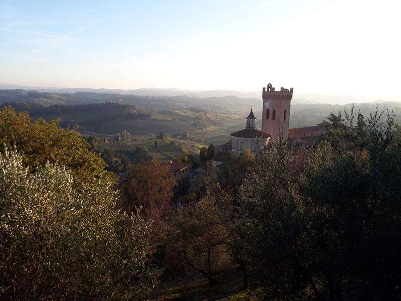 Vue sur la campagne toscane