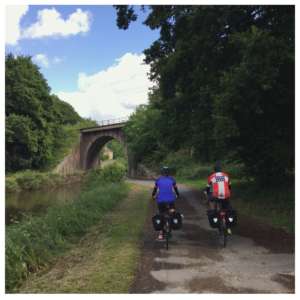 Route under a bridge, Brittany landscape