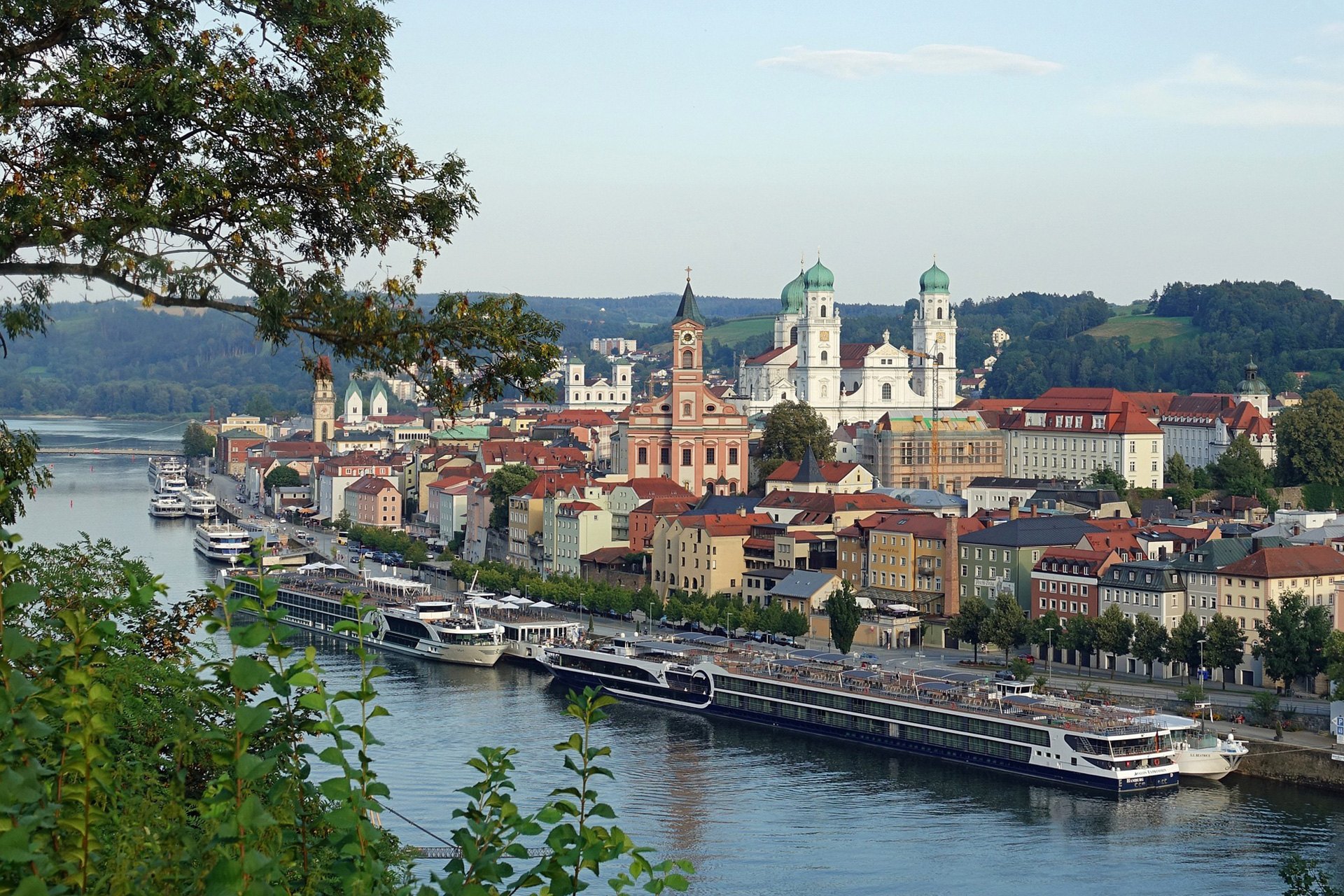 Vue sur la ville de Passau et le Danube