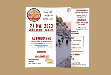 Flyer Fête des mobilités douces à Châteauneuf-du-Pape