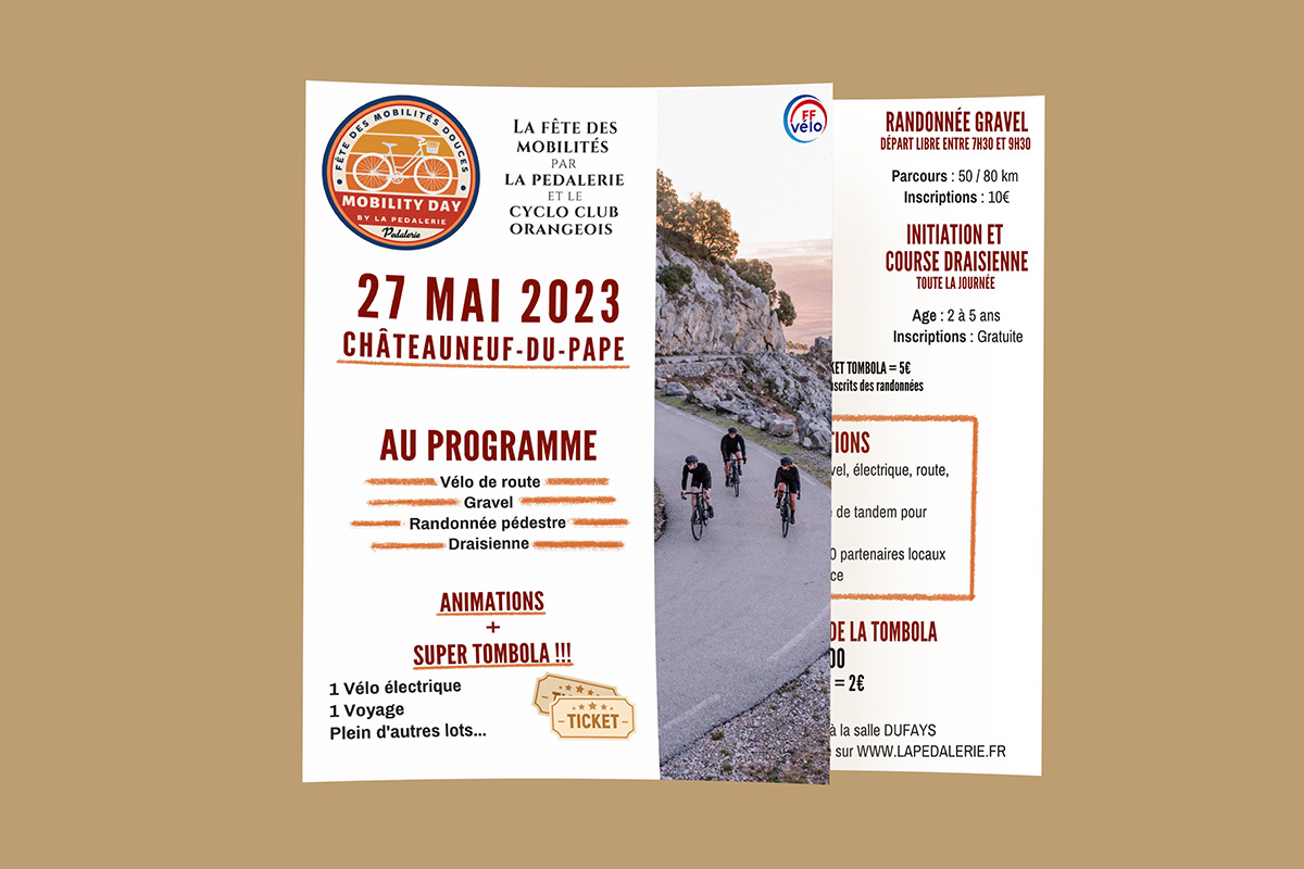 Flyer La Fête des mobilités douces à Châteauneuf-du-Pape