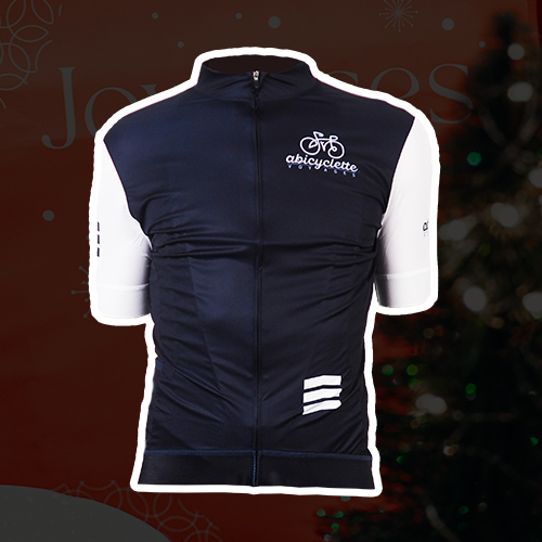 Le maillot de cycliste bleu Abicyclette Voyages