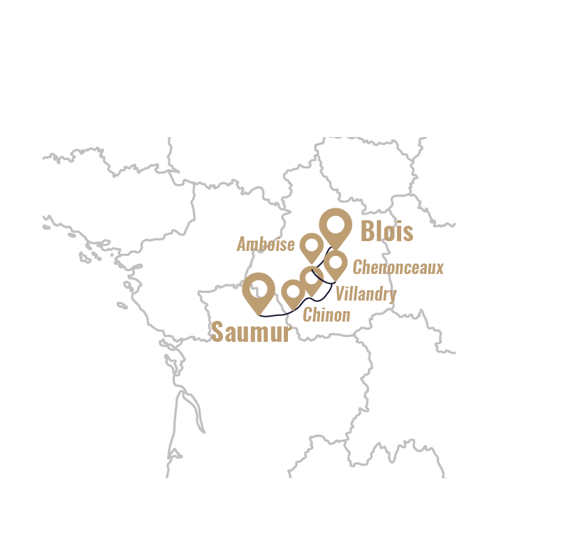 Carte montrant l'itinéraire de Chloé