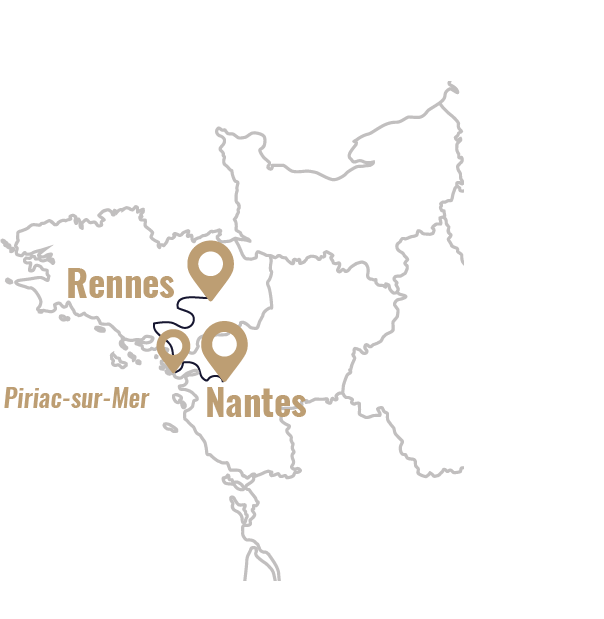 Carte représentant l'itinéraire de Marie