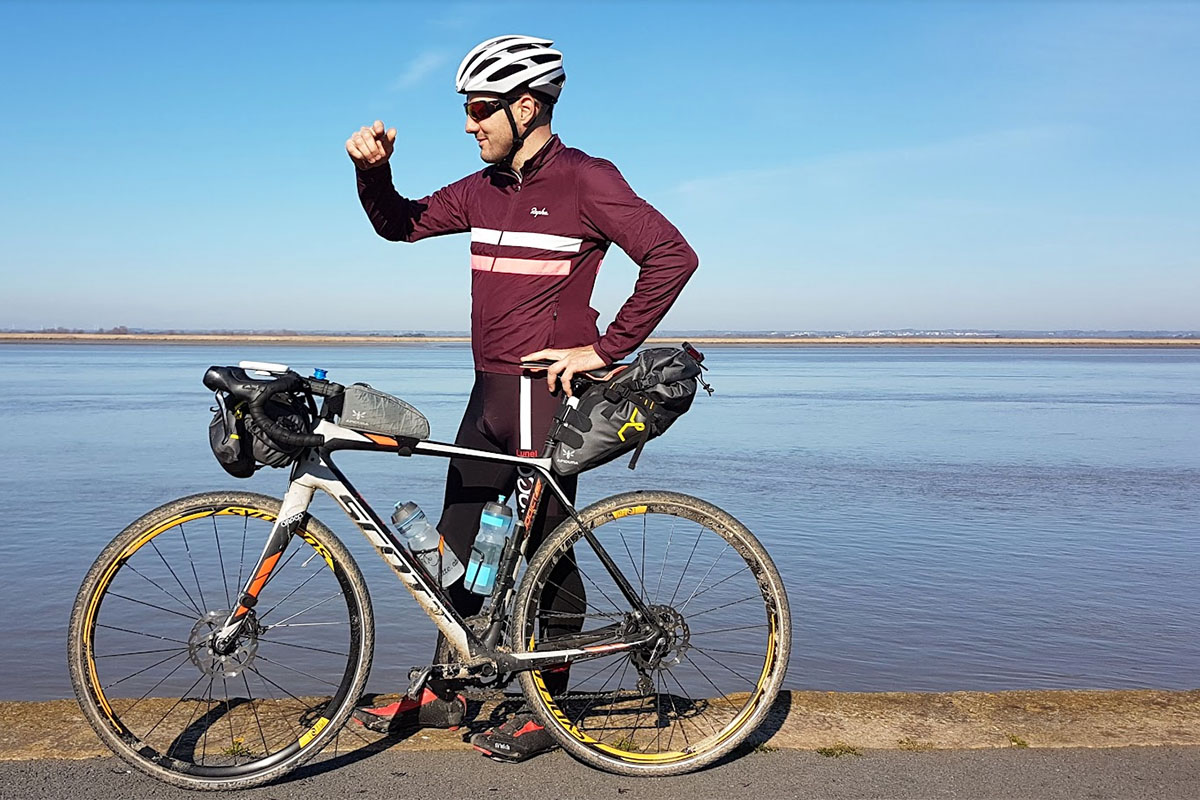 Sébastien réalise une sortie à vélo, en hiver