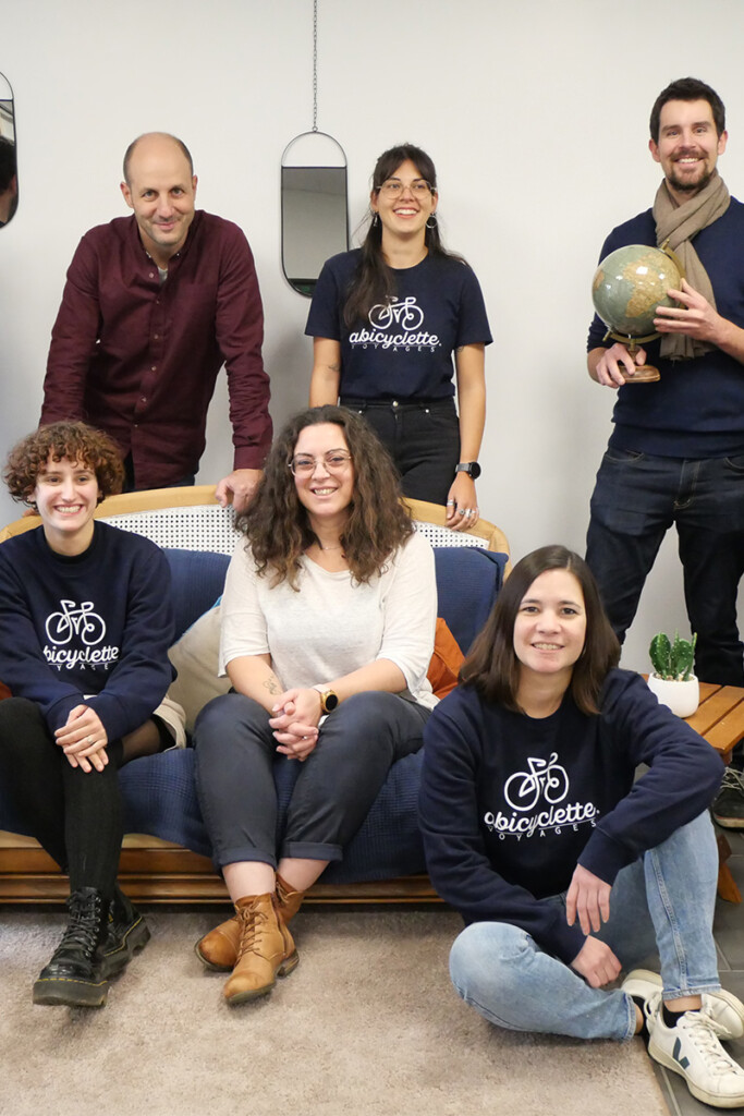 A part of the Abicyclette Voyages team