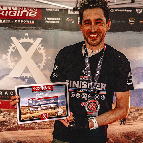 Fabien et sa médaille de finisher