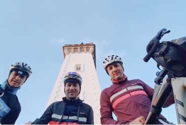 cyclists at roscoff