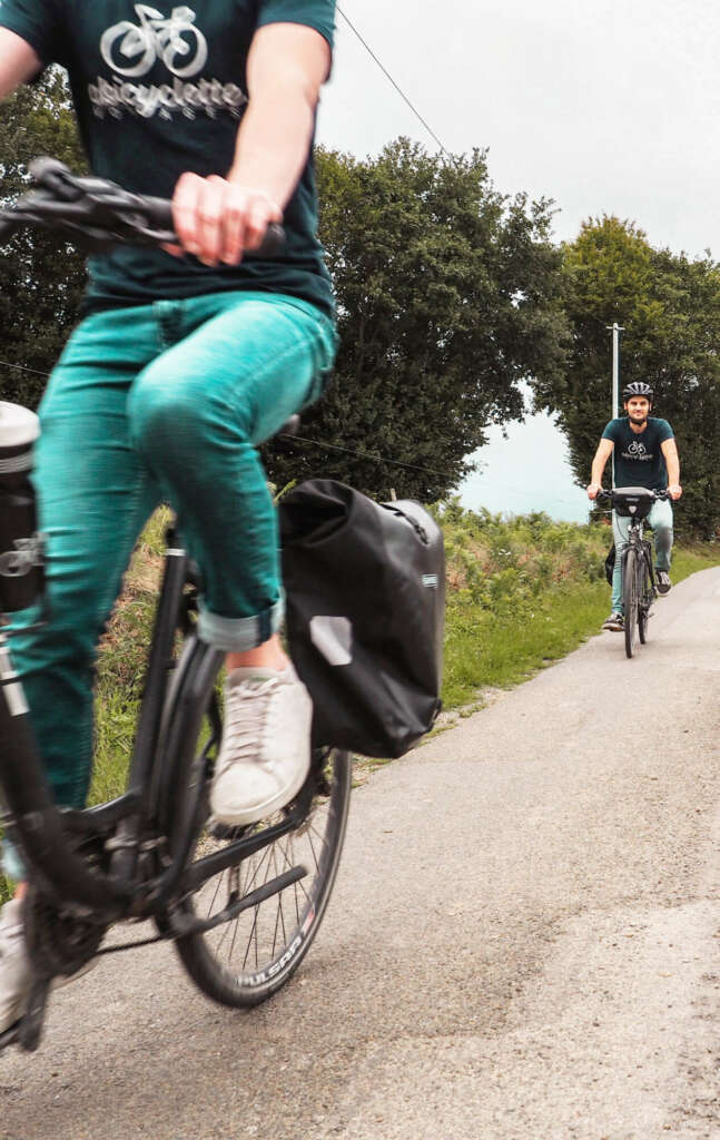 Cyclists on the road