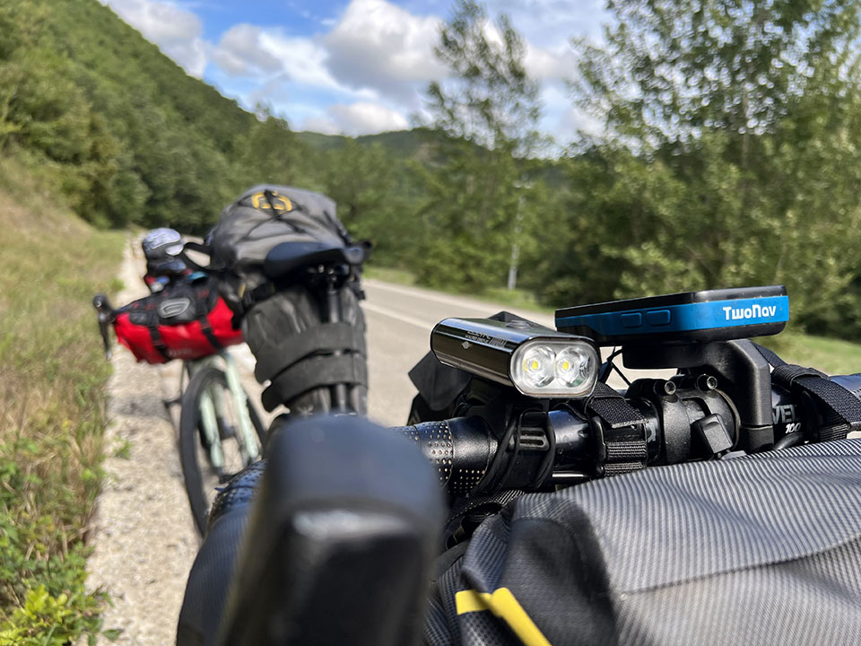 Bikepacking GPS light