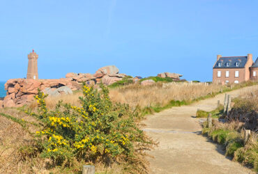 Un chemin qui traverse la cote de Granit Rose
