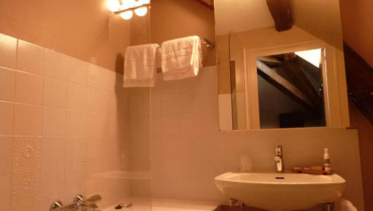 Salle de bain avec baignoire Hôtel Le Grand Monarque (Azay le Rideau)