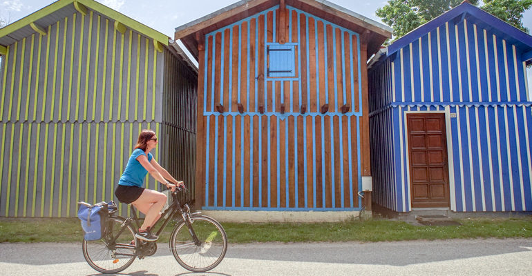 Promenade velo long de la plage