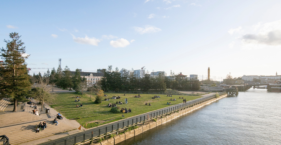 L'Erdre qui traverse la ville de Nantes