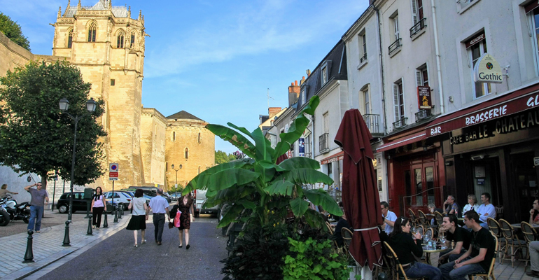 terrasse à Amboise au pied du chateau