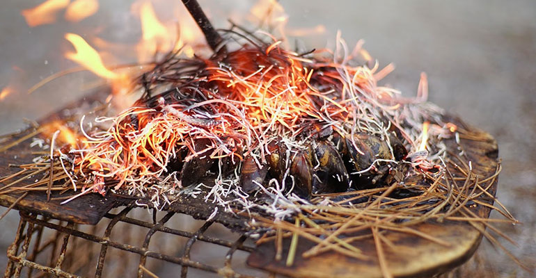 éclade de moule à Oléron
