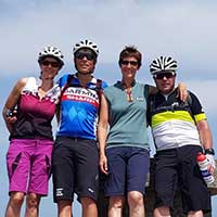4 voyageurs à vélo