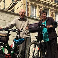 couple de voyageur à vélo