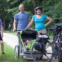 famille voyage à vélo