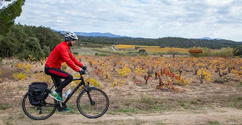 Cycliste en Catalogne