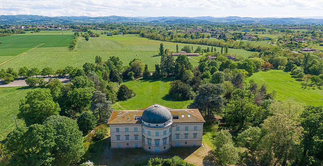 Vue aerienne sur la campagne italienne