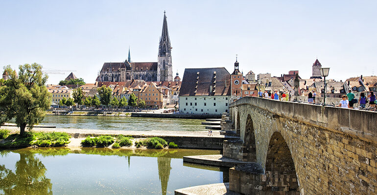 Ville allemande traversée par le Danube