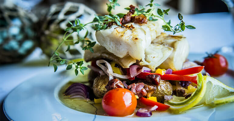 Plat dans un restaurant en Norvège
