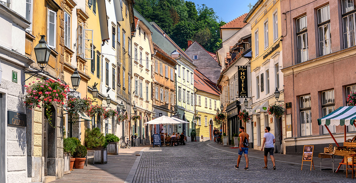 Les ruelles colorées de Ljubljana