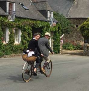 le Tour de Rance Vintage 2016, balade vélo rétro, sur les routes en tandem